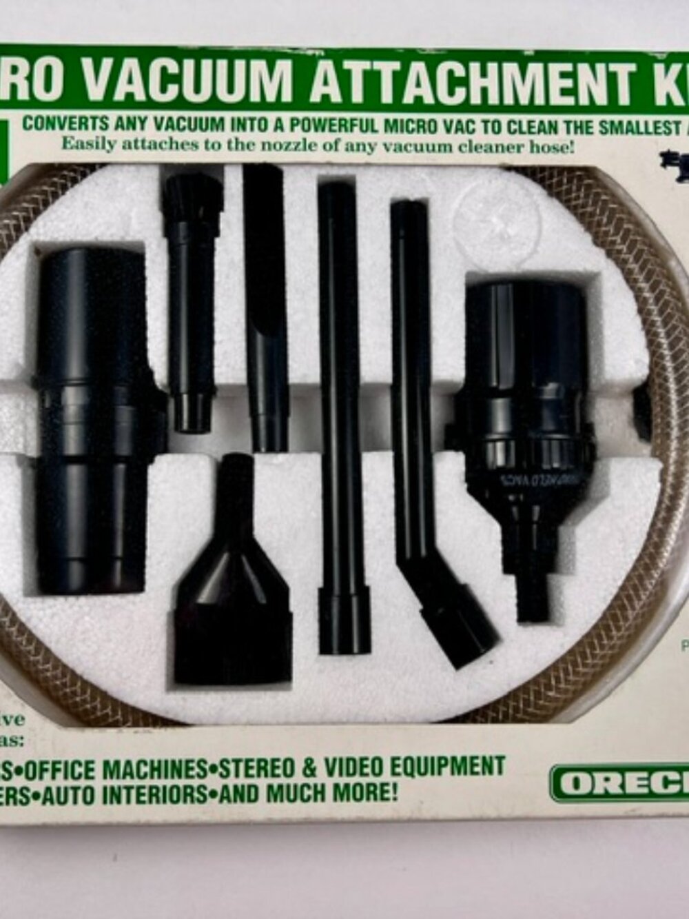 Vintage Oreck XL Micro Vacuum Attachment Kit 8 Pc As Seen On TV w/ Box